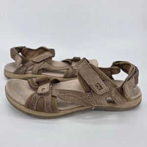 Earth Spirit Savory Strappy WMES21ER011 Sandals Tan Leather Gorpcore Hiking 9.5
